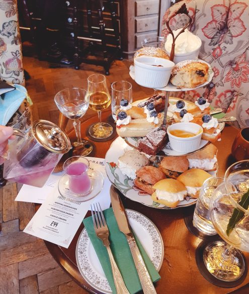 afternoon tea at Mr Foggs Gin Parlour