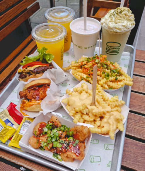 Shake Shack Covent Garden burger menu
