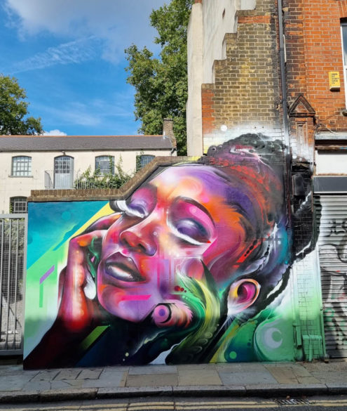 Street art graffiti east london fashion street