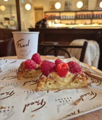 Fred Bakery Oxford Circus pastry cafe review raspberry danish