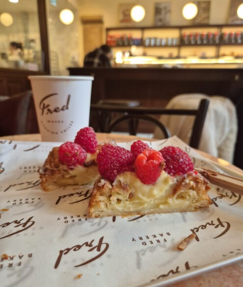 Fred Bakery Oxford Circus pastry cafe review raspberry danish