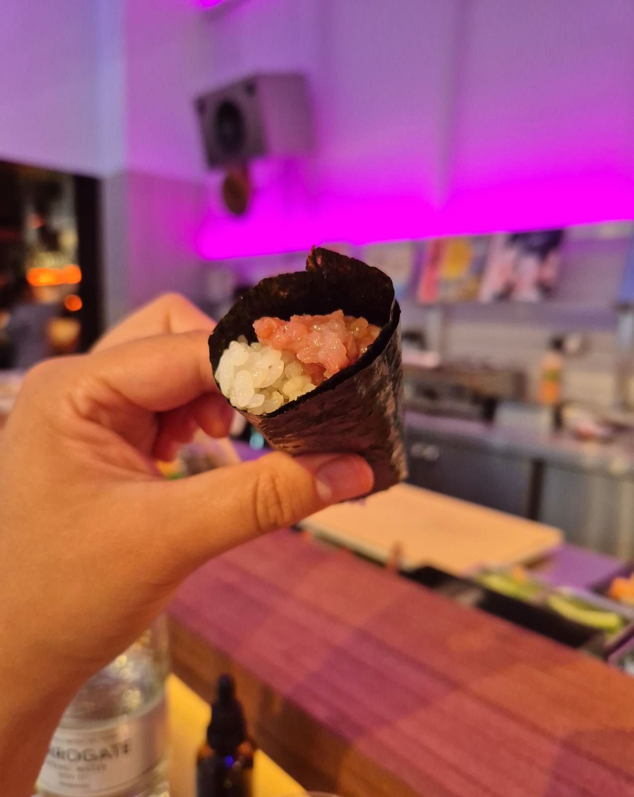 Toro taku at Kumori handroll restaurant review Soho, London