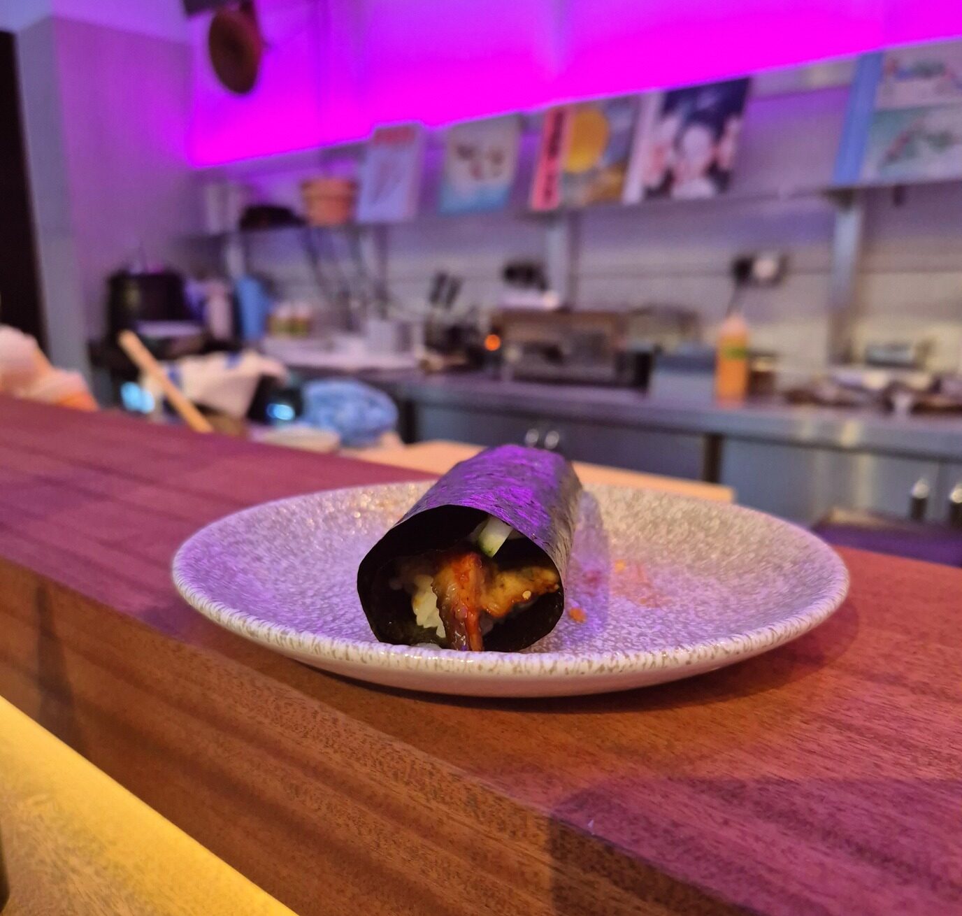 Foie gras and unagi at Kumori handroll restaurant review Soho, London