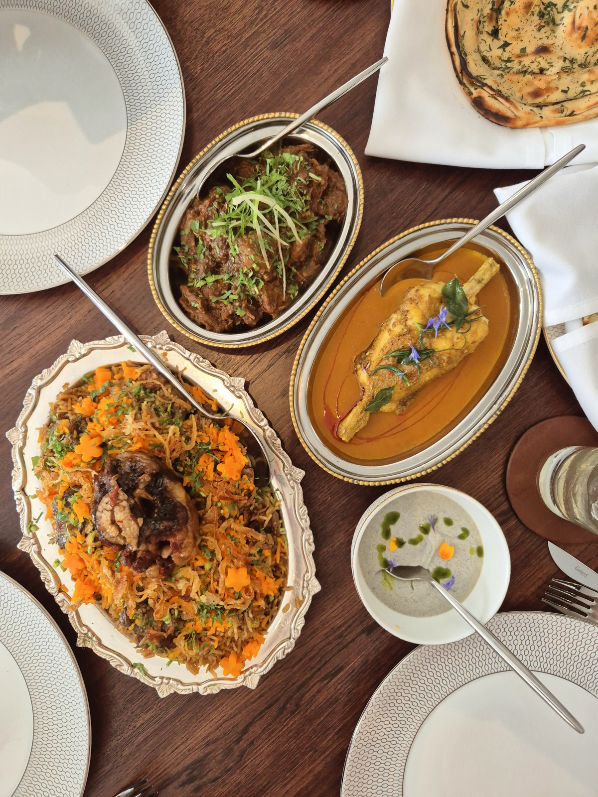 biryani, monkfish curry and goat curry at Oudh 1722 borough market london restaurant review